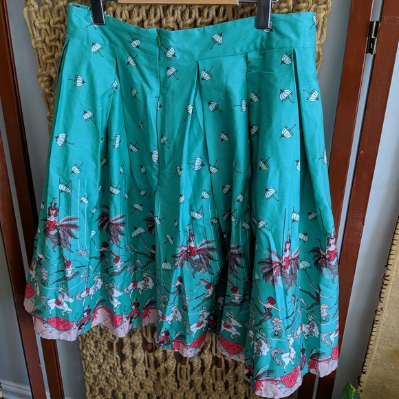 Retro Pinup Carnival Pastel Swing Skirt (L) - Picture 7 of 7